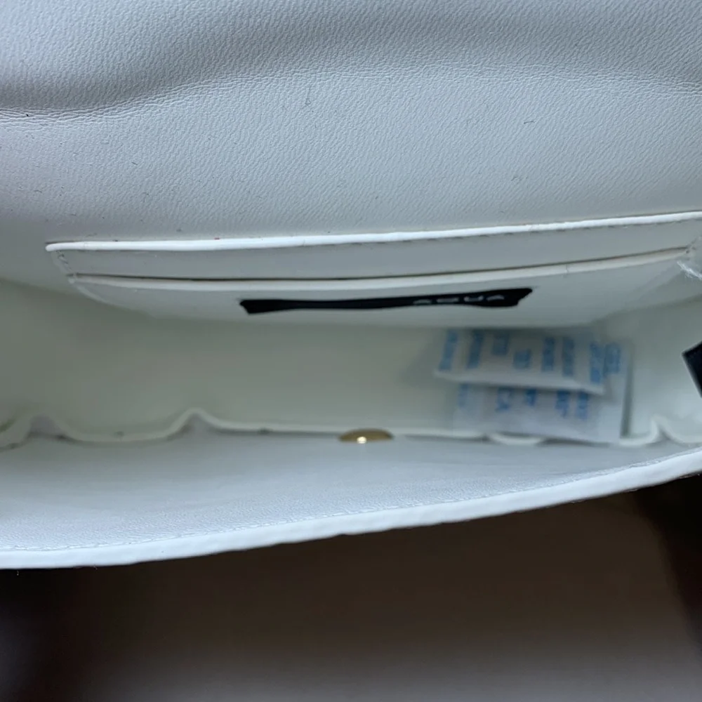 AQUA white croc-embossed small crossbody. Bloomingdale’s Exlusive - Picture 10 of 10